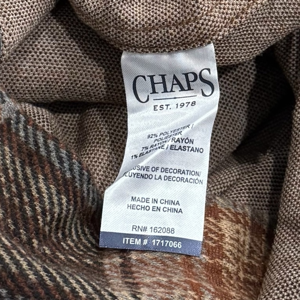 Chaps Plaid Buttonup Comfort Outdoors Camping‎ Lumberjack Flannel Men's Size M - Picture 6 of 8